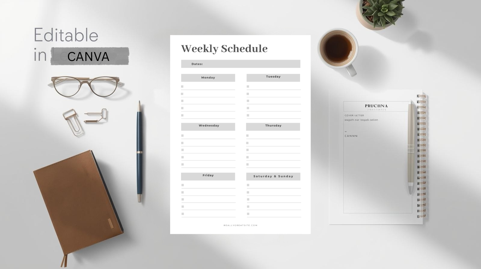 The Calm Command Weekly Plan|Clarity Grid Weekly Scheduler