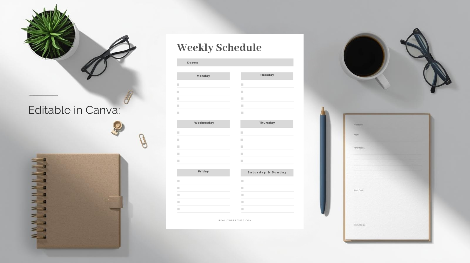 The Calm Command Weekly Plan|Clarity Grid Weekly Scheduler