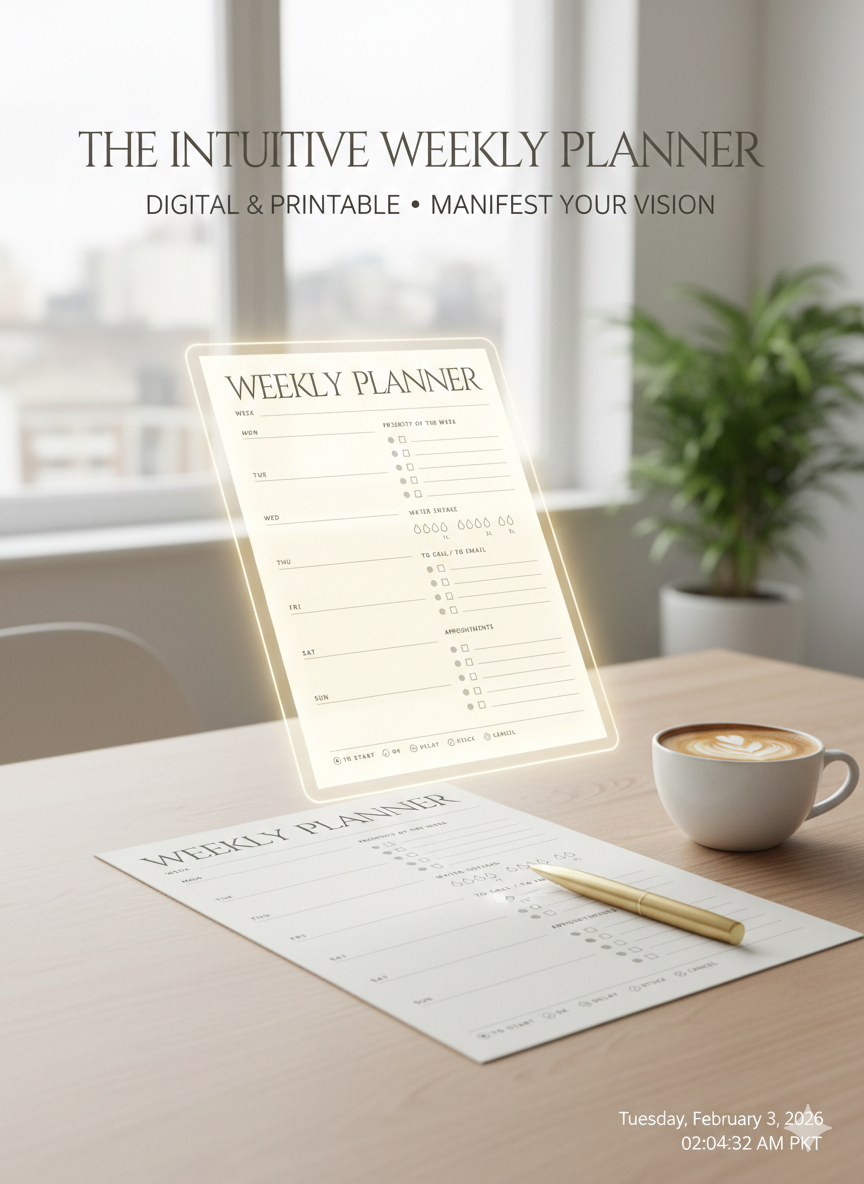 Weekly Productivity Planner – Printable Planning Sheet