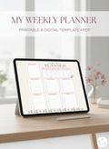 Floral Weekly Planner Printable PDF | Undated Aesthetic Planner | Instant Digital Download