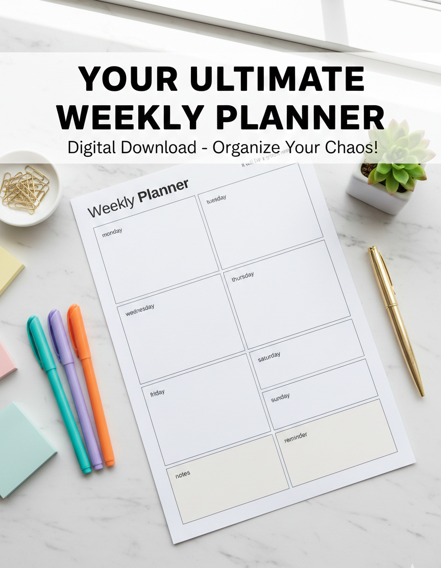 The Great Week Planner | Minimal Weekly Reset System