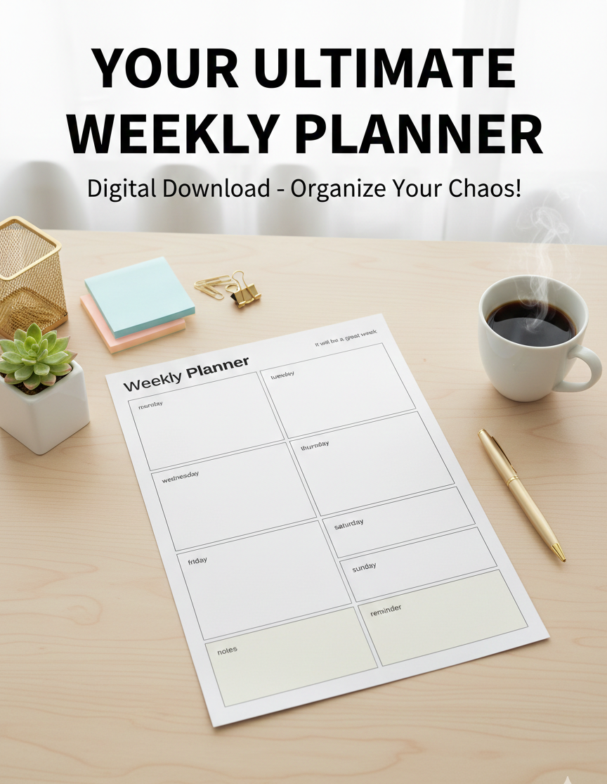 The Great Week Planner | Minimal Weekly Reset System