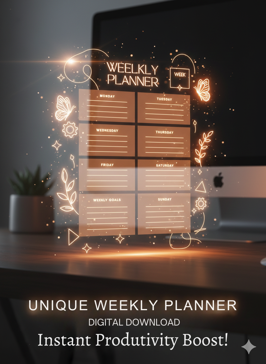 Minimalist Daily, Weekly & Monthly Planner Bundle | Neutral Aesthetic Printable Planner | Undated Productivity Planner PDF