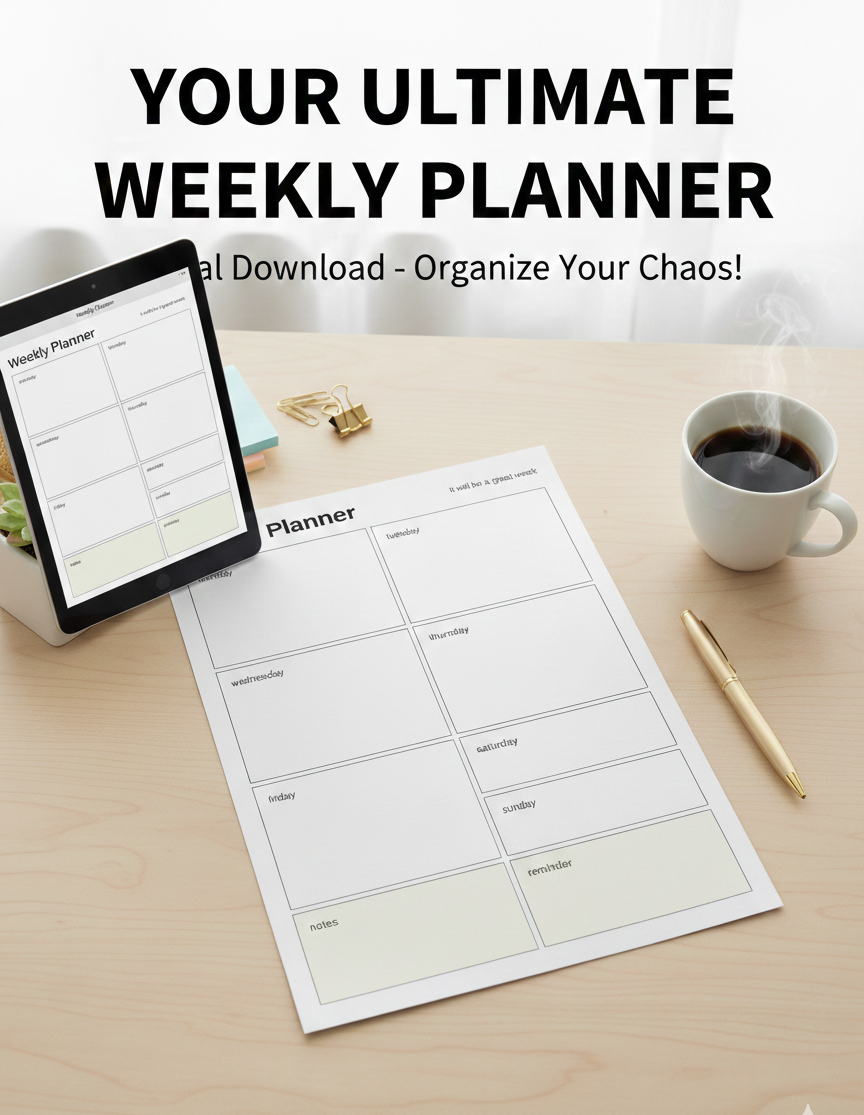 The Great Week Planner | Minimal Weekly Reset System